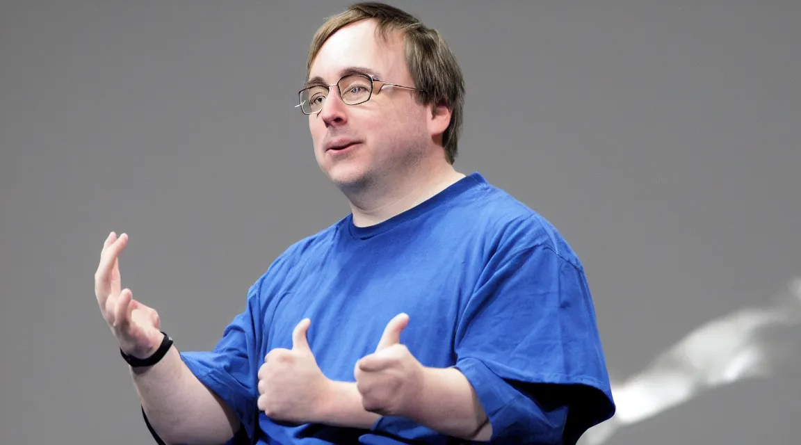 Image similar to wallpaper of Linus Torvalds, photo product