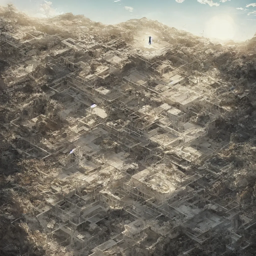 Prompt: cartoon manga anime render of a bioremediation white architecture in the desert, intricate, rossdraws, artgerm, norman rockwell, emiliano ponzi, epic composition, hd, octane, unreal engine, volumetric lighting, light rays, masterpiece, award - winning