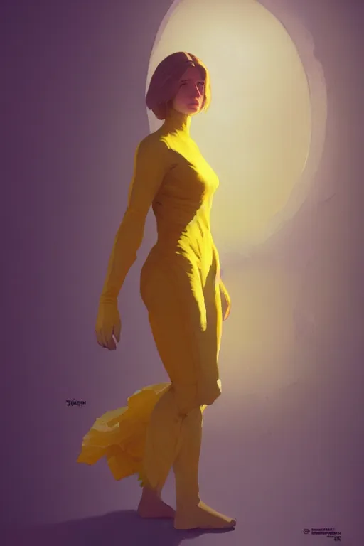 Prompt: highly detailed full body shot of an invisible woman wearing a tunic made of yellow paper, gta v, stephen bliss, unreal engine, fantasy art by greg rutkowski, rhads, ferdinand knab, makoto shinkai and lois van baarle, ilya kuvshinov, rossdraws, tom bagshaw, global illumination, radiant light