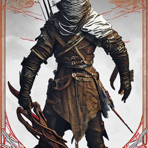 Image similar to an ultra detailed vector image of the hunter from bloodborne dressed as solaire of astora, concept art by alphonse mucha and greg rutkowski, scary shadows, blood moon eclipse, octane render, liminal space