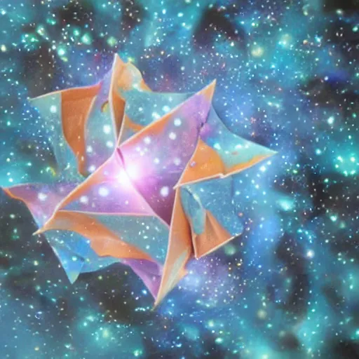 Prompt: origami galaxy, ultra realistic