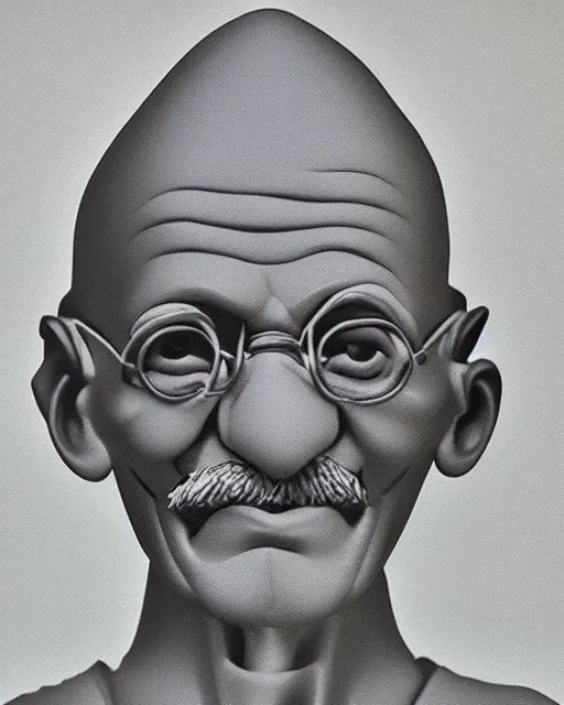 Prompt: mahatma gandhi, stop motion vinyl figure, plastic, toy