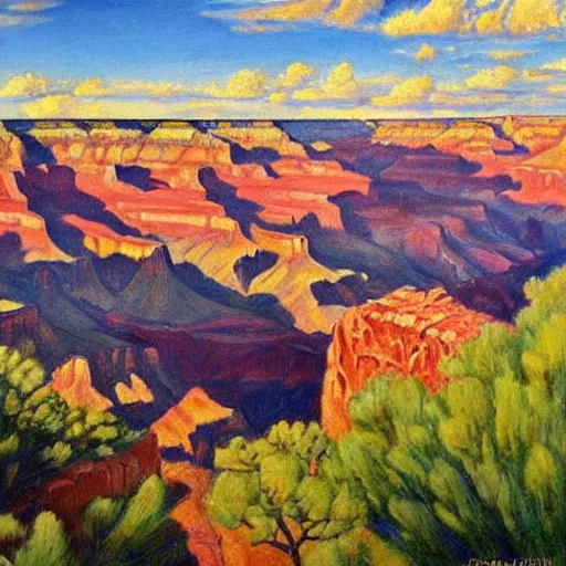 Image similar to Grand Canyon scene by Rivera. FROG! FROG! FROG! FROG!