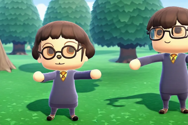 Image similar to harry potter as a animal crossing character, 3 d render, hd, 8 k