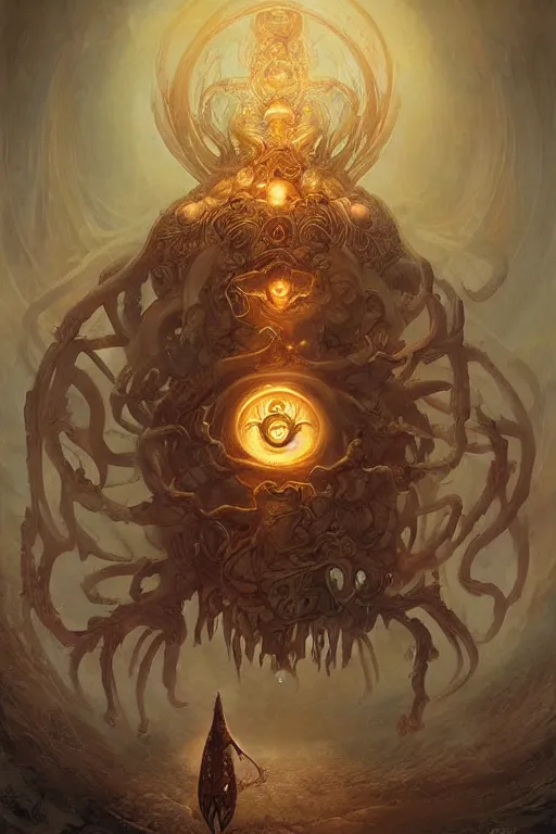 Image similar to Astral Isopod God, fantasy, magic, digital art by Seb Mckinnon and Peter Mohrbacher, professional illustration, holy, cult