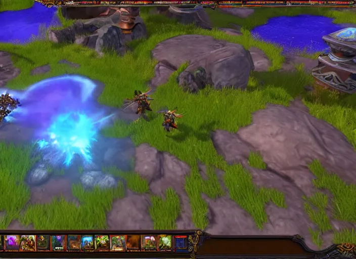 Image similar to 4 k 6 0 fps in - game world of warcraft 2 gameplay showcase, highly detailed