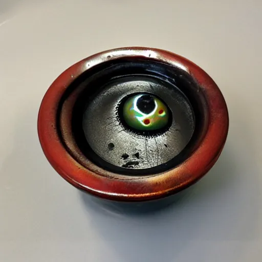 Image similar to ashtray with an eyeball in it