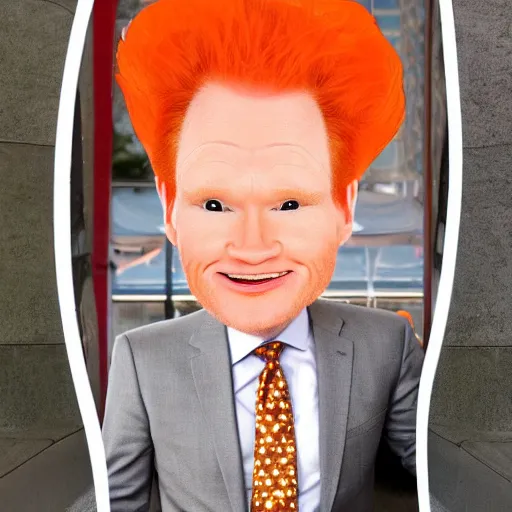 Image similar to carrot with connan o brien face caricature