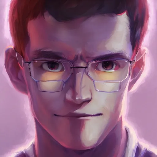 Image similar to An anime portrait of Vitalik Buterin, by Stanley Artgerm Lau, WLOP, Rossdraws, James Jean, Andrei Riabovitchev, Marc Simonetti, and Sakimichan, tranding on artstation