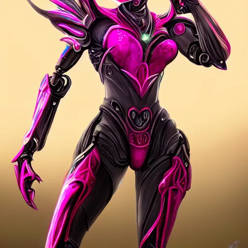 Prompt: highly detailed exquisite fanart, of a beautiful female warframe, but as a stunning anthropomorphic robot female dragon, standing elegantly, shining reflective off-white plated armor, bright Fuchsia skin, sharp claws, full body shot, epic cinematic shot, realistic, professional digital art, high end digital art, DeviantArt, artstation, Furaffinity, 8k HD render, epic lighting, depth of field