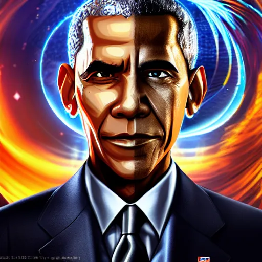 Prompt: full body elegant portrait of a chimera fusion of son goku and barack obama, gta art, gta cover art, realistic art, unreal engine 5 art, d & d design