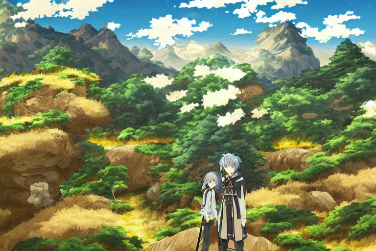 Image similar to mushoku tensei landscape art