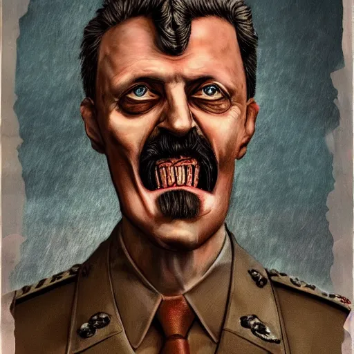 Image similar to igor ivanovich strelkov became an aggressive lovecraftian degenerate abomination, photo - realistic, color image, 2 k, highly detailed, bodyhorror, occult art