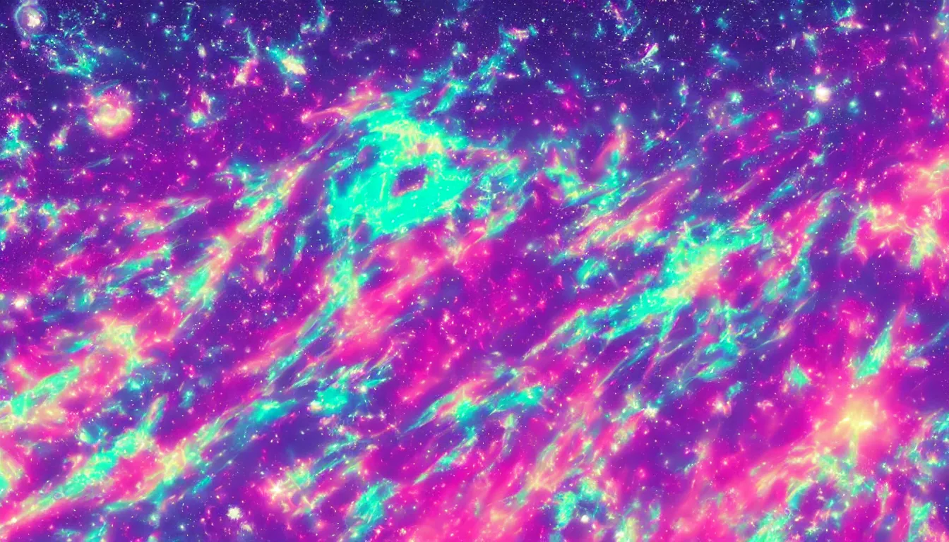 Prompt: space, psychedelic, vaporwave