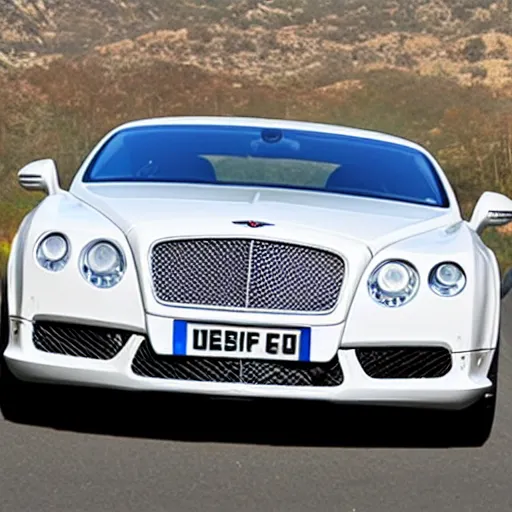 Image similar to white Bentley Continental Gt !Exploding