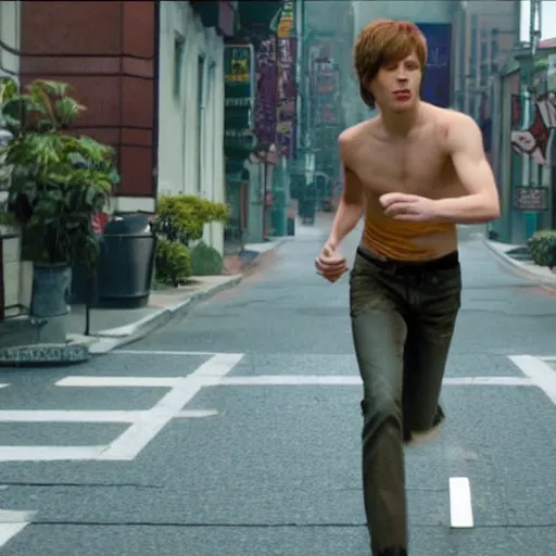 Image similar to Live Action Still of Jerma in Scott Pilgrim, real life, hyperrealistic, ultra realistic, realistic, highly detailed, epic, HD quality, 8k resolution, body and headshot, film still