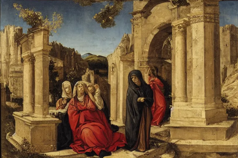 Image similar to the three marys at the sepulchre, giovanni battista gaulli