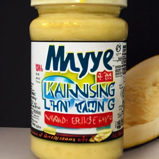 Prompt: mayonnaise king character