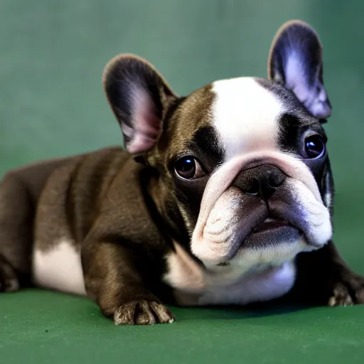 Prompt: emerald crystal french bulldog