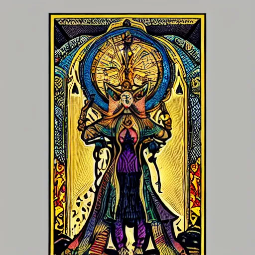 Prompt: ornate intricate tarot cards, trending on artstation