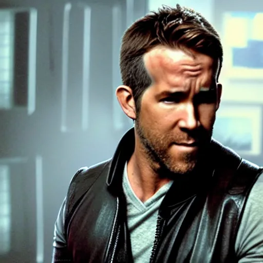 Image similar to ryan reynolds as the terminator