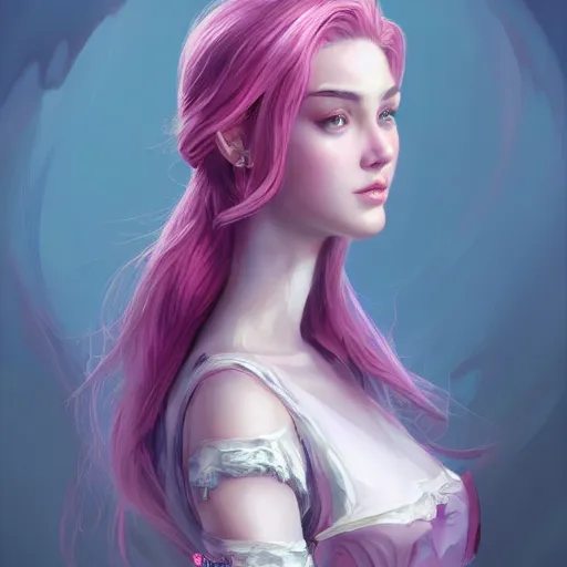 Prompt: teen girl, full body portrait, pink hair, gorgeous, amazing, elegant, intricate, highly detailed, digital painting, artstation, concept art, sharp focus, illustration, art by Ross tran