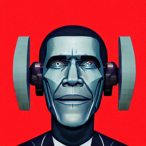 Image similar to robot obama, artstation, detailed