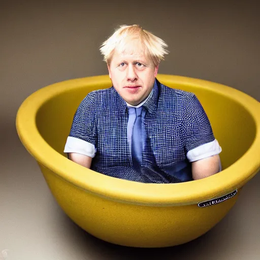 Image similar to boris johnson in a bathtub full of beans, sharp focus, hyper realistic, sony 5 0 mm lens