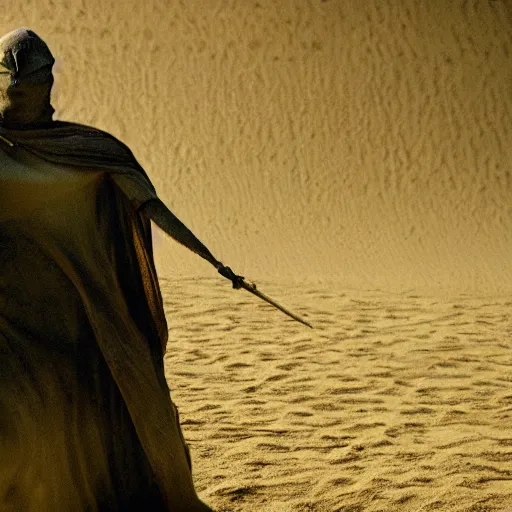 Image similar to a sand wraith. Movie still