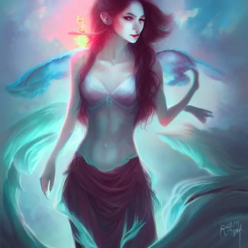 Image similar to I live between heaven and hell by Ross Tran