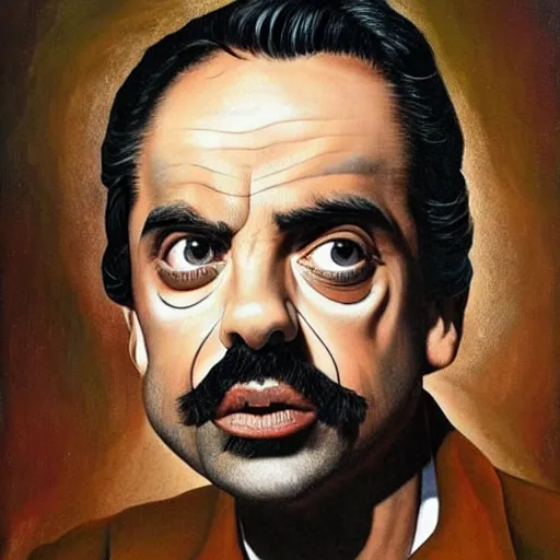 Prompt: Eugenio Derbez as painted by Salvador Dali