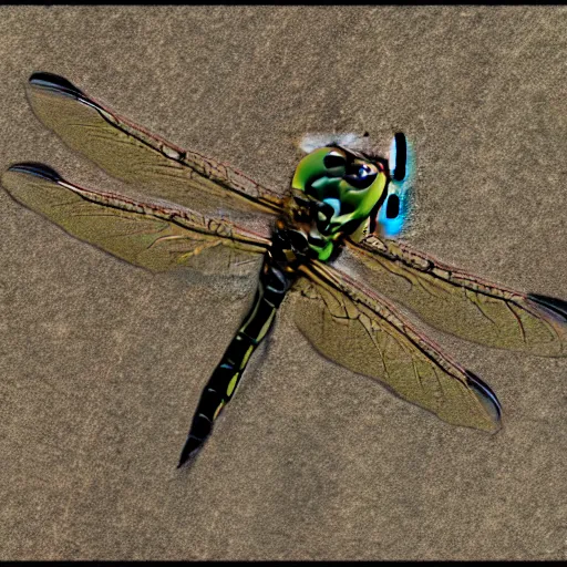 Prompt: common whitetail dragonfly photorealistic 4K