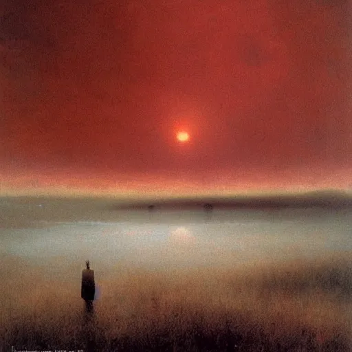 Prompt: a vast marshland full of exotic poisonous plants, ominous cloudy sky, high detail, painted by beksinski