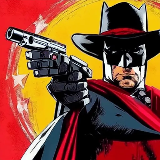 Image similar to batman in red dead redemption 2