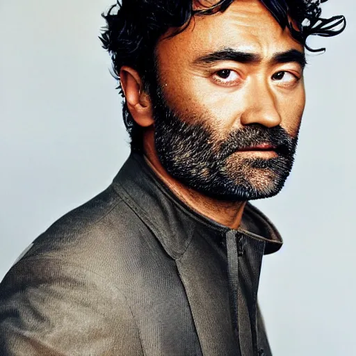 Prompt: Taika Waititi portrait photograph