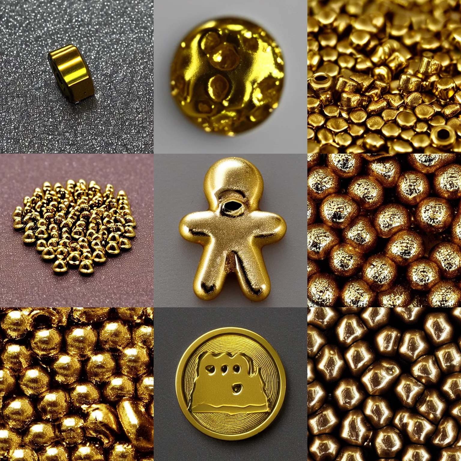 Prompt: poop metallic, golden, toy, macro 8 mm