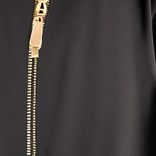 Image similar to a close up on a black dress zipper behind