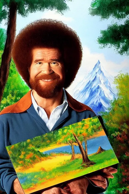 Image similar to bob ross painting