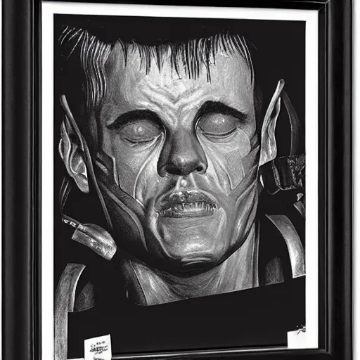 Image similar to captain james tiberius kirk by h. r. giger