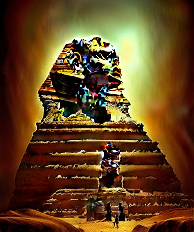 Image similar to epic professional digital art the riddle of the sphinx, horrific yet beautiful vibe, evocative, atmospheric lighting, painted, intricate, highly detailed, by leesha hannigan, wayne haag, reyna rochin, ignacio fernandez rios, mark ryden, iris van herpen, artstation, cgsociety, stunning, gorgeous, sharp focus, cinematic, masterpiece