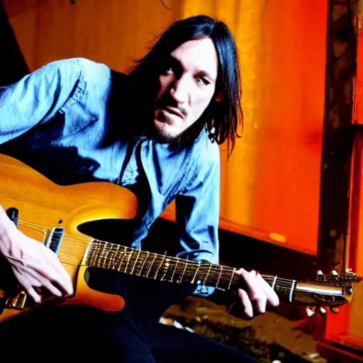 Image similar to john frusciante playing guitar under the bridge