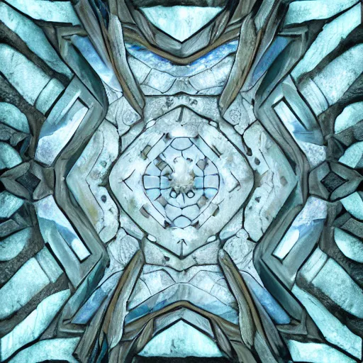 Image similar to hand painted ice dungeon texture with perfect details, symmetry, digital art