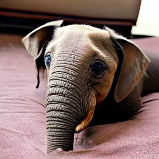 Prompt: photo of an elephant dachshund hybrid