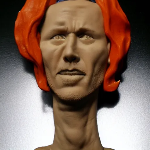 Image similar to scott weiland made out of polymer clay detailed sculpture trending on artstation