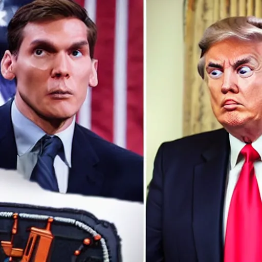 Prompt: Jerma FBI raid on Trump