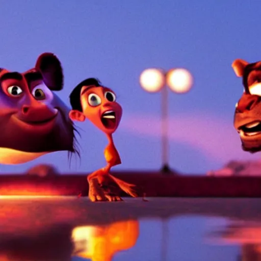 Prompt: a cinematic still of the Pixar version of the movie Paid in Full (2002) epic lighting, shallow depth of field