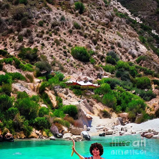 Prompt: frodo baggins in olu deniz turkey, famous photograph, high quality