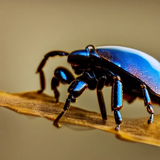Prompt: a macro photo of a glass beetle, ultra realistic, bokeh, nature photo.