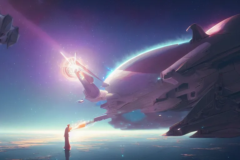 Prompt: highly detailed cosmic air strike, stephen bliss, unreal engine, greg rutkowski, loish, rhads, beeple, makoto shinkai and lois van baarle, ilya kuvshinov, rossdraws, tom bagshaw, alphonse mucha, global illumination, god rays, detailed and intricate environment