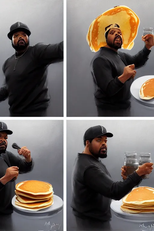 Prompt: ice cube making pancakes animation pixar style, by magali villeneuve, artgerm, jeremy lipkin and michael garmash, rob rey and kentaro miura style, golden ratio, trending on art station